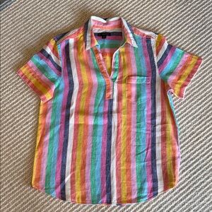 J. Crew Multicolor Vertical Stripe Polo